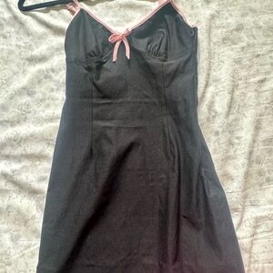 Motel Rocks Black Dress with Pink Accents
